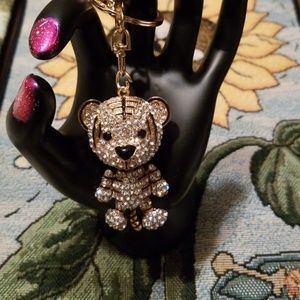 BLING Tiger Rhinestone Purse Charm/Keychain- Fantastic!